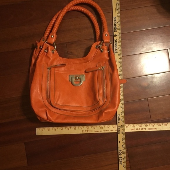 Bueno orange tangerine handbag faux leather - Picture 5 of 5